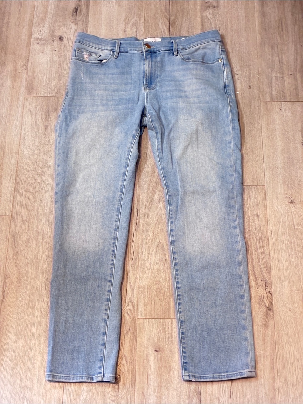 FRAME Le Garçon 29 Light Wash Boyfriend Jeans Mid Rise Denim - Picture 4 of 9